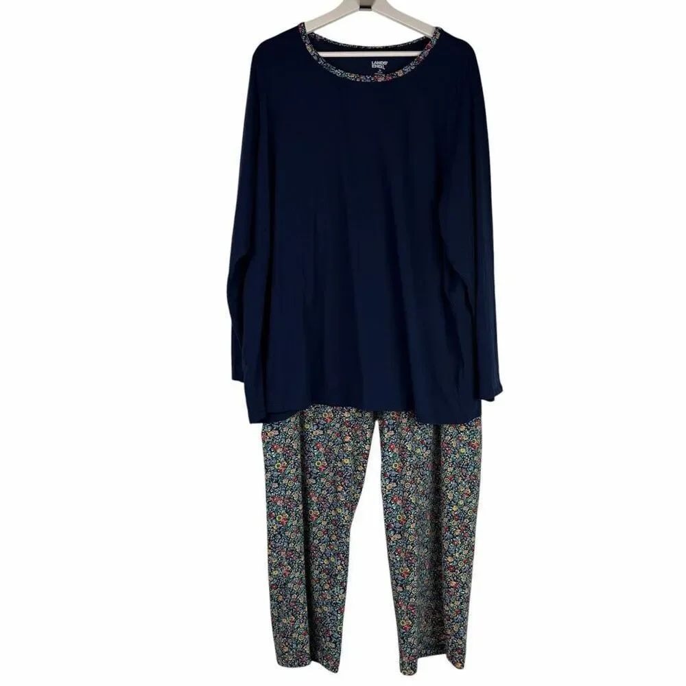 Lands End 2 Piece 3X 24W - 26W Pajamas